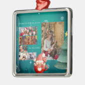 スカンジナビアの水の色クリスマス格言写真 メタルオーナメント (左)