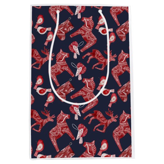 スカンジナビアの水の色ダラホース ミディアムペーパーバッグ (正面)