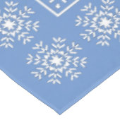 スカンジナビアの淡いブルーおよび白い雪片 テーブルクロス (アングル)