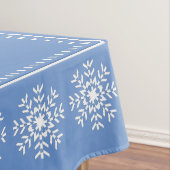 スカンジナビアの淡いブルーおよび白い雪片 テーブルクロス (インサイチュ)