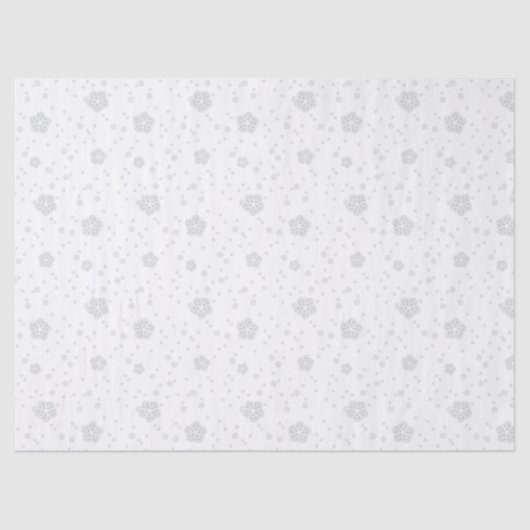 スカンジナビアの灰色と白のフォークアート 薄葉紙 (正面)