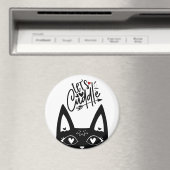 スカンジナビアの猫が白黒を乱す マグネット (インサイチュ (食洗機))