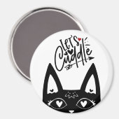 スカンジナビアの猫が白黒を乱す マグネット (正面/裏面)