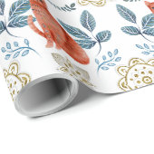 スカンジナビアの猫と万華鏡のように千変万化するパターンパターン ラッピングペーパー (ロールコーナー)