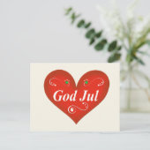 スカンジナビアの神の7月のクリスマスのハート シーズンポストカード (スタンド正面)