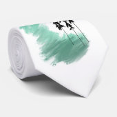 スカンジナビアの緑の木のアートシンプルモダンミント ネクタイ (ロール)