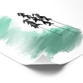 スカンジナビアの緑の木のアートシンプルモダンミント フォトプリント            (角)