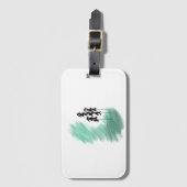 スカンジナビアの緑の木のアートシンプルモダンミント ラゲッジタグ (正面縦)