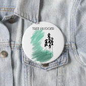 スカンジナビアの緑の木のアートシンプルモダンミント 缶バッジ (インサイチュ)