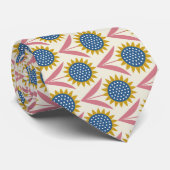 スカンジナビアの花のパターン,レトロスタイル,ミッドセンター ネクタイ (ロール)