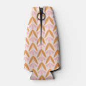 スカンジナビアの花のパターン,レトロスタイル,ミッドセンター ボトルクーラー (裏面)