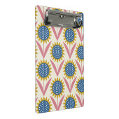 スカンジナビアの花のパターン,レトロスタイル,ミッドセンター ミニクリップボード (アングル)