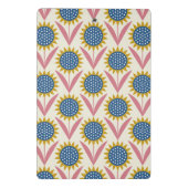 スカンジナビアの花のパターン,レトロスタイル,ミッドセンター ミニクリップボード (裏面)