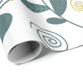 スカンジナビアの花の背景スタイル。 ラッピングペーパー (ロールコーナー)