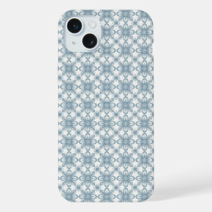 スカンジナビアの花柄 iPhone 15 PLUSケース