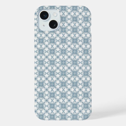 スカンジナビアの花柄 iPhoneケース (裏面)