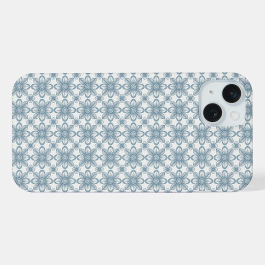 スカンジナビアの花柄 iPhoneケース (裏面横)