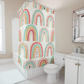 スカンジナビアの虹:うぶな人アートパターン。 シャワーカーテン (インサイチュ)