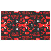 スカンジナビアの赤いクリスマスの鹿 テーブルクロス (正面(横))