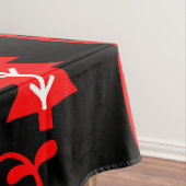 スカンジナビアの赤いクリスマスの鹿 テーブルクロス (インサイチュ)