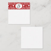 スカンジナビアの赤いハートのフラットなメモカード ノートカード (正面/裏面)