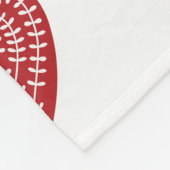 スカンジナビアの赤いハートのフリースブランケット フリースブランケット (角)