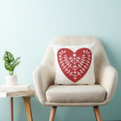 スカンジナビアの赤いハートの装飾用クッション クッション (椅子)