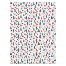 スカンジナビアの赤と青の鹿の森