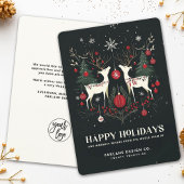 スカンジナビアの陽気で暖かいクリスマスビジネス シーズンカード