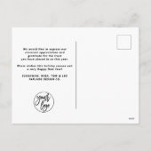 スカンジナビアの陽気で暖かいクリスマスビジネス シーズンポストカード (裏面)