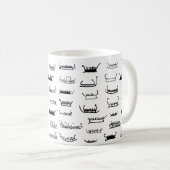 スカンジナビアの青銅器時代の石の芸術の船 コーヒーマグカップ (正面右)