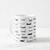 スカンジナビアの青銅器時代の石の芸術の船 コーヒーマグカップ (正面左)