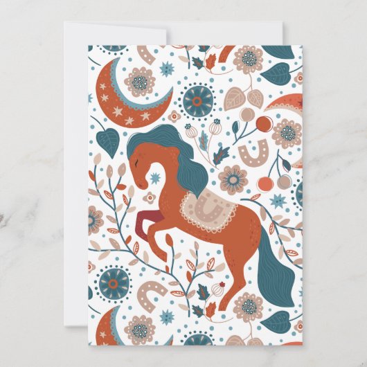 スカンジナビアの馬かわいい シーズンカード (正面)