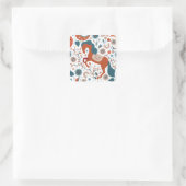 スカンジナビアの馬かわいい スクエアシール (バッグ)