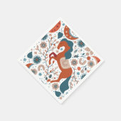 スカンジナビアの馬かわいい スタンダードカクテルナプキン (角)