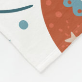 スカンジナビアの馬かわいい フリースブランケット (角)