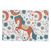 スカンジナビアの馬かわいい 枕カバー (裏面)