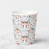 スカンジナビアの馬のフォークアートパターン 紙コップ (右)