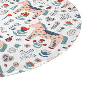 スカンジナビアの馬の民芸パターン カッティングボード (角)