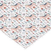 スカンジナビアの馬の民芸パターン ショートテーブルランナー (コーナー)