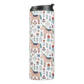 スカンジナビアの馬の民芸パターン タンブラー (回転左)