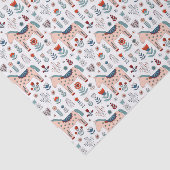 スカンジナビアの馬の民芸パターン 薄葉紙 (詳細)