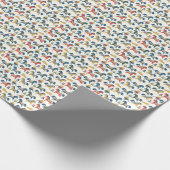 スカンジナビアの馬：カラフルフォークアート ラッピングペーパー (角)