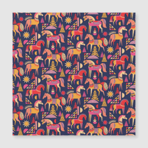 スカンジナビアの馬:装飾シームレスデザイン