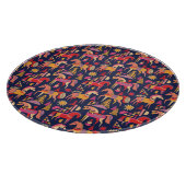 スカンジナビアの馬:装飾シームレスデザイン カッティングボード (角)