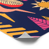 スカンジナビアの馬：装飾シームレスデザイン ポスター (角)