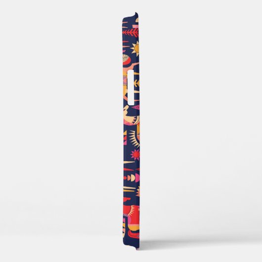 スカンジナビアの馬:装飾シームレスデザイン Case-Mate iPhoneケース (裏面 / 右)