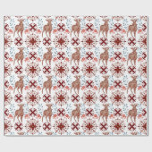 スカンジナビアの鹿と万華鏡のように千変万化するパターン模様 ラッピングペーパー (フラット)