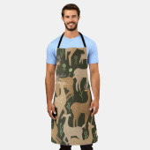 スカンジナビアの鹿林壁紙 エプロン (着用した状態)