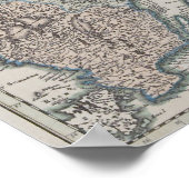 スカンジナビアアンティークの地図 ポスター (角)